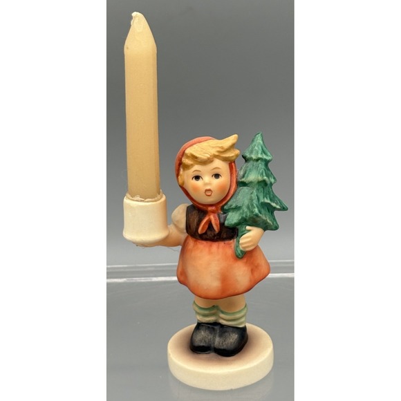 Goebel Other - Goebel Hummel Figurine #116 Girl With Fir Tree‎ Candle Holder W. Germany Statue